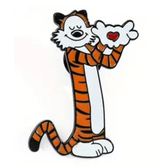 Hobbes Heart Hands Enamel Pin NEW! Calvin & Hobbes Cartoon Bill Watterson 835 - Picture 5 of 5